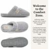 Dearfoams womens Serena Memory Foam Chenille Scuff House Shoe Slipper(Sleet)