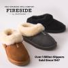 Fireside By Dearfoams Women’s Adelaide Slippers, Genuine Shearling Suede Scuff, Memory Foam Slip-in House Shoes(Black)