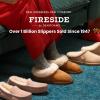 Fireside By Dearfoams Women’s Adelaide Slippers, Genuine Shearling Suede Scuff, Memory Foam Slip-in House Shoes(Chestnut)
