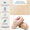 Fireside By Dearfoams Women’s Adelaide Slippers, Genuine Shearling Suede Scuff, Memory Foam Slip-in House Shoes(Pink)