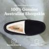 Fireside By Dearfoams Women’s Mel Shearling Moccasin(Black/Cream)