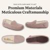 Fireside By Dearfoams Women’s Mel Shearling Moccasin(Dusty Pink)