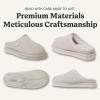 Fireside by Dearfoams Women’s Greta Genuine Shearling Clog Slippers, 100% Natural Suede Clogs for Outdoor & Indoor(Bone)