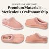 Fireside by Dearfoams Women’s Greta Genuine Shearling Clog Slippers, 100% Natural Suede Clogs for Outdoor & Indoor(Dusty Pink)
