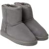 Fireside by Dearfoams Women’s Rosebery Shearling Lined Indoor/Outdoor Boot Mid Calf(Grey)