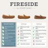 Fireside by Dearfoams mens Forster Genuine Shearling Moc With Stitching(Black)