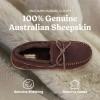 Fireside by Dearfoams mens Forster Genuine Shearling Moc With Stitching(Coffee)