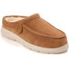 Fireside by Dearfoams mens Lithgow Genuine Shearling Clog(Chestnut)