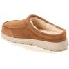 Fireside by Dearfoams mens Lithgow Genuine Shearling Clog(Chestnut)