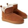 Fireside by Dearfoams unisex-child Bunbury Genuine Genuine Shearling Indoor/Outdoor Folddown Boot(Chestnut)