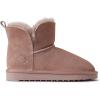 Fireside by Dearfoams unisex-child Bunbury Genuine Genuine Shearling Indoor/Outdoor Folddown Boot(Dusty Pink)