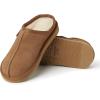 Fireside by Dearfoams unisex-child Dempsey Genuine Shearling Indoor/Outdoor Clog(Chestnut)