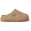 Fireside by Dearfoams unisex-child Dempsey Genuine Shearling Indoor/Outdoor Clog(Leopard)