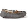 Fireside by Dearfoams unisex-child Parker Genuine Shearling Indoor and Outdoor Moccasin(Grey)