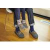 Fireside by Dearfoams unisex-child Parker Genuine Shearling Indoor and Outdoor Moccasin(Grey)