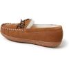Fireside by Dearfoams womens Alice Springs Genuine Shearling Indoor/Outdoor Moccasin(Chestnut)