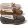 Fireside by Dearfoams womens Alice Springs Genuine Shearling Indoor/Outdoor Moccasin(Dusty Pink)