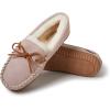 Fireside by Dearfoams womens Alice Springs Genuine Shearling Indoor/Outdoor Moccasin(Dusty Pink)