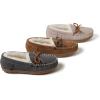 Fireside by Dearfoams womens Alice Springs Genuine Shearling Indoor/Outdoor Moccasin(Grey)