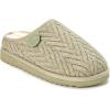 Fireside by Dearfoams womens Greta Knit and Shearling Clog(Seagrass)