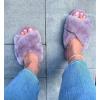 Fireside by Dearfoams womens Newcastle Crossband All Over Shearling Easy on/Off Slide(Frosted Plum)