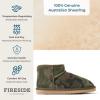 Fireside by Dearfoams womens Riverland Genuine Shearling Fur Lined Mini Ankle Boot With Platform Slipper(Camo)
