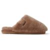 Fireside by Dearfoams womens Shelly Beach All Over Genuine Shearling Easy on/Off Scuff(Driftwood)