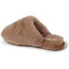 Fireside by Dearfoams womens Shelly Beach All Over Genuine Shearling Easy on/Off Scuff(Driftwood)