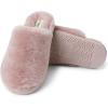 Fireside by Dearfoams womens Shelly Beach All Over Genuine Shearling Easy on/Off Scuff(Dusty Pink)