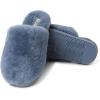 Fireside by Dearfoams womens Shelly Beach All Over Genuine Shearling Easy on/Off Scuff(Flintstone)