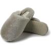 Fireside by Dearfoams womens Shelly Beach All Over Genuine Shearling Easy on/Off Scuff(Moss)