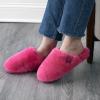 Fireside by Dearfoams womens Shelly Beach All Over Genuine Shearling Easy on/Off Scuff(Natural)