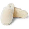 Fireside by Dearfoams womens Shelly Beach All Over Genuine Shearling Easy on/Off Scuff(Natural)