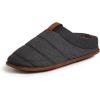 Dearfoams Men’s Ashton Quilted Memory Foam Jersey Clog Slipper(Black)