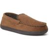 Dearfoams Men’s Cordurory Moccasin Slip-On Loafer(Chestnut)