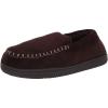 Dearfoams Men’s Cordurory Moccasin Slip-On Loafer(Coffee)