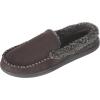Dearfoams Men’s Microfiber Suede Moc With Memory Foam Moccasin(Coffee)