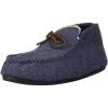 Dearfoams Unisex-Child Df Kids Toddlers Bootie with Tie Slipper(Peacoat)