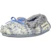 Dearfoams Unisex-Child Kids Toddlers Sparkle Fairisle Moccasin Slipper(Light Heather Grey)