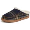Dearfoams Women’s Alpine Bern Clog Slipper(Black Plaid)
