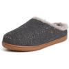 Dearfoams Women’s Alpine Bern Clog Slipper(Dark Heather Grey)