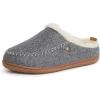 Dearfoams Women’s Alpine Bern Clog Slipper(Grey Heather)