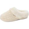 Dearfoams Women’s Claire Textured Knit Clog Slipper(Cream)
