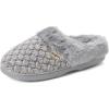 Dearfoams Women’s Claire Textured Knit Clog Slipper(Grey)
