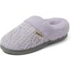 Dearfoams Women’s Claire Textured Knit Clog Slipper(Light Purple)