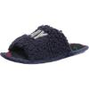 Dearfoams Women’s Lane Giftable Holiday Slide with Novelty Sayings Applique Slipper(“Snow Day”)