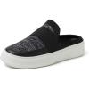 Dearfoams Womens Original Comfort Annie Clog Sneaker(Black Banded)