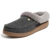 Dearfoams mens Baro Indoor Outdoor House Shoe Memeory Foam Clog(Dark Heather Grey)