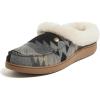 Dearfoams mens Baro Indoor Outdoor House Shoe Memeory Foam Clog(Grey Combo)
