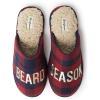 Dearfoams mens Funny Ugly Christmas Sweater Holiday Scuff Slipper(Beard Season)